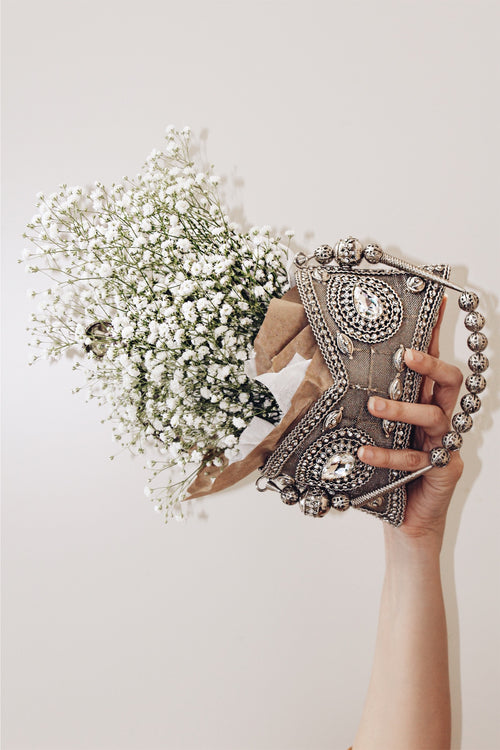 SILVER METAL BAG